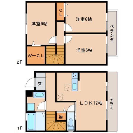 橿原神宮前駅 徒歩13分 1-2階の物件間取画像